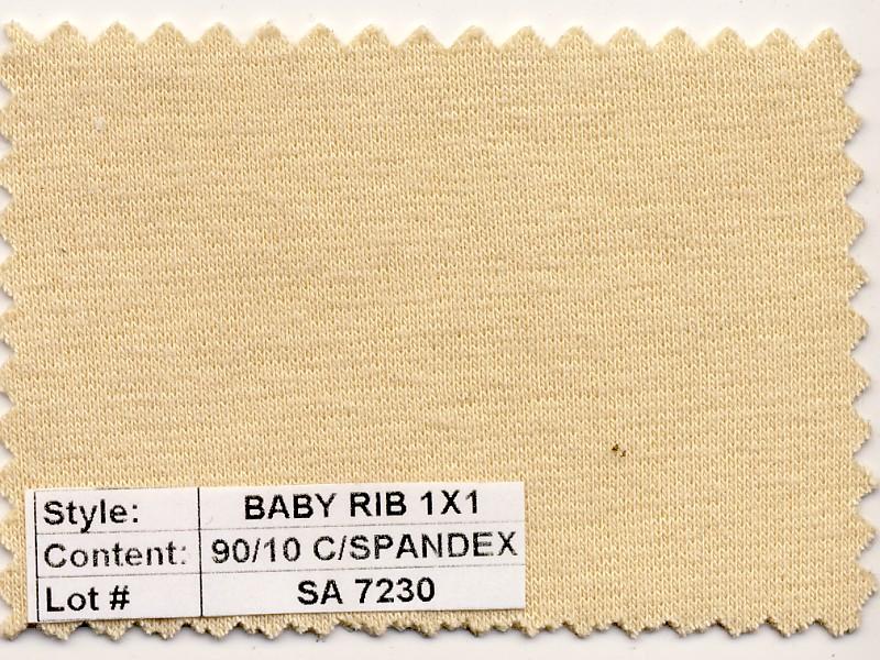 Baby Rib 1x1 Cotton Spandex